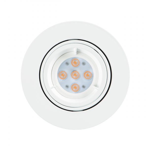 Fire Rated Integrated LED Gimbal Downlight 7W 560Lumens Warm White