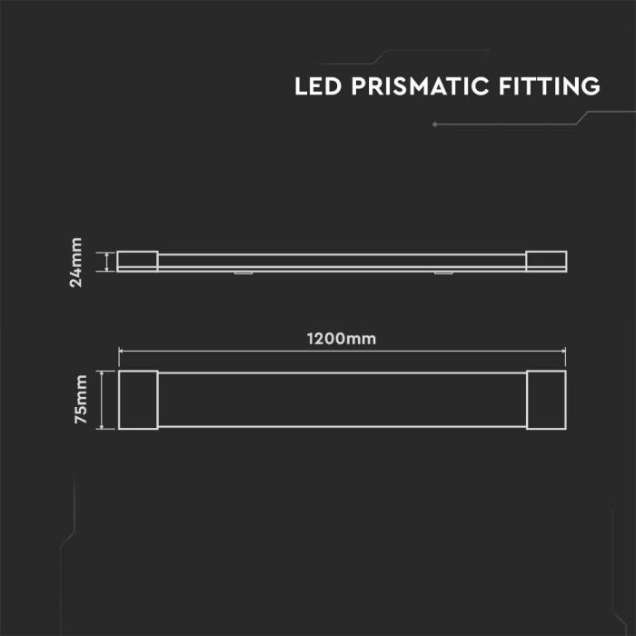 V-TAC LED BAT 4F 40W 4K SC