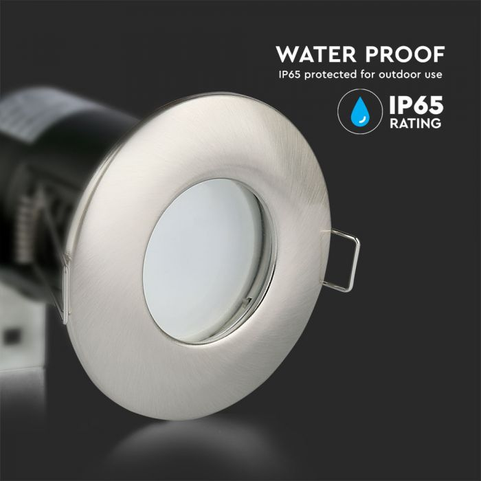 GU10 FIRE RATED DOWNLIGHT FITTING IP65 CHROME