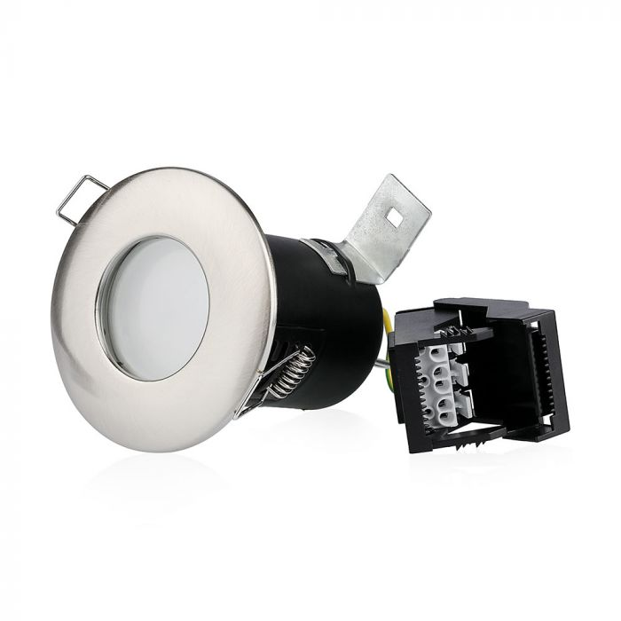 GU10 FIRE RATED DOWNLIGHT FITTING IP65 CHROME